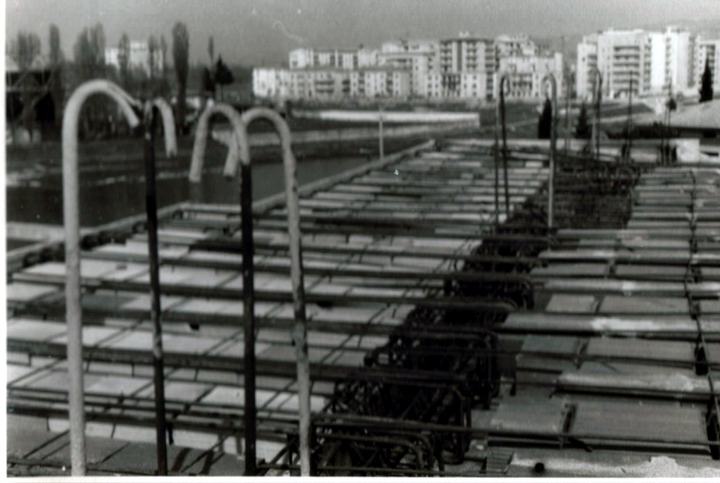 Cantiere anni '60 in zona Lungadige Cangrande a Verona